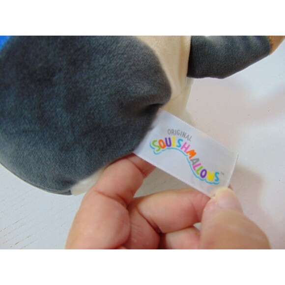 Squishmallow 8" Cam Calico Cat Blue Trapper Hat Scarf Feline Plush - Picture 4 of 10